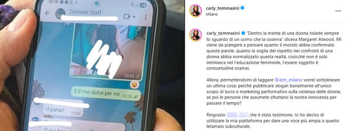 A Milano, si scopre una chat sessista tra alcuni dipendenti Atm. &Egrave; visibile una mano che tiene un telefono cellulare. Il telefono &egrave; un dispositivo elettronico utilizzato per comunicare.